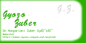 gyozo zuber business card